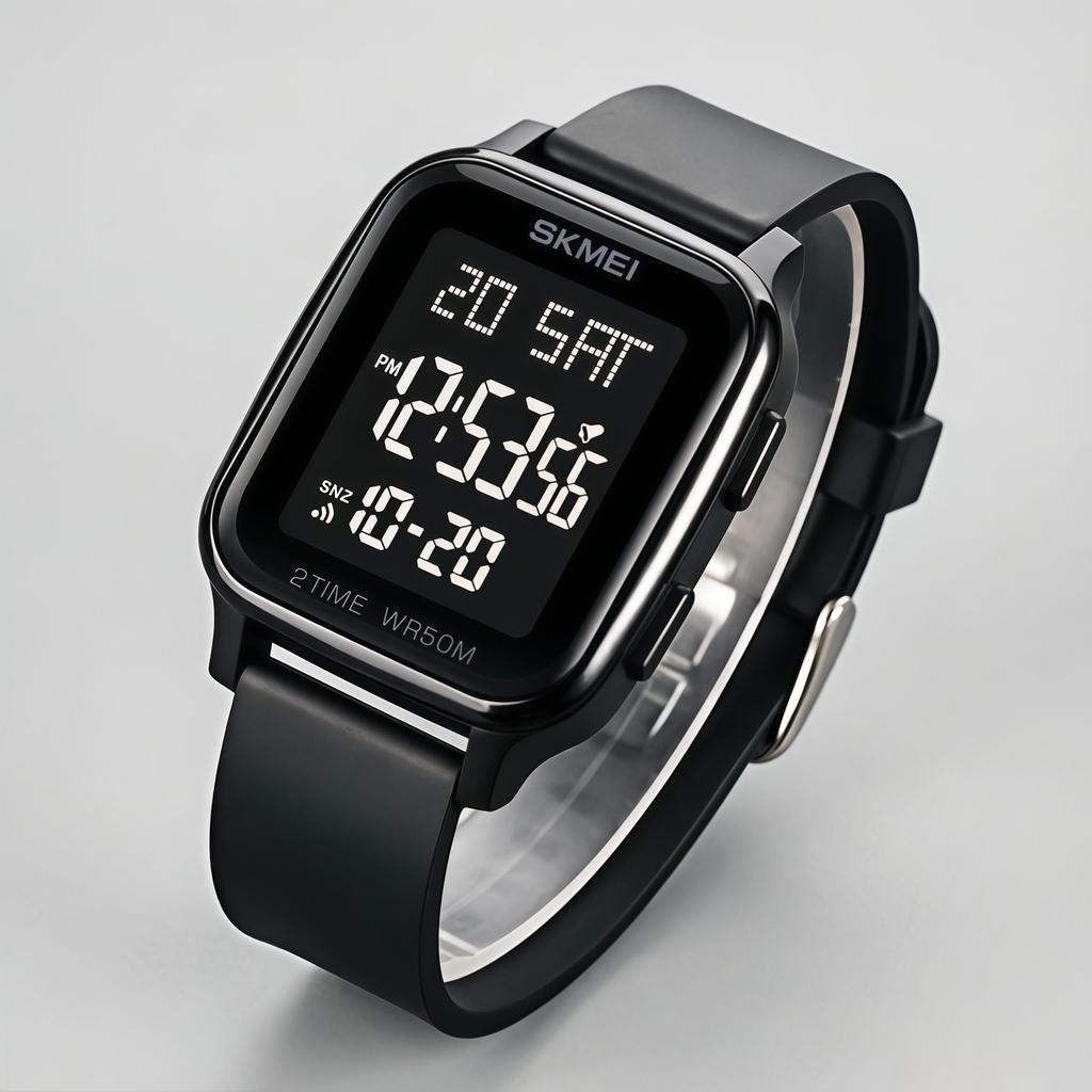 Men's Digital Watch SKMEI Square 50M Waterproof Sports 1858