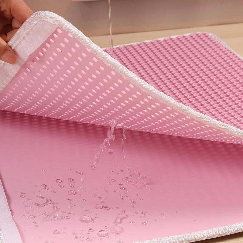 EVA Waterproof Cat Litter Mat Double Layer Pet Litter Box Mat Non-slip Sand Cat Pad Washable Pet Bed Mat Clean Pad Products