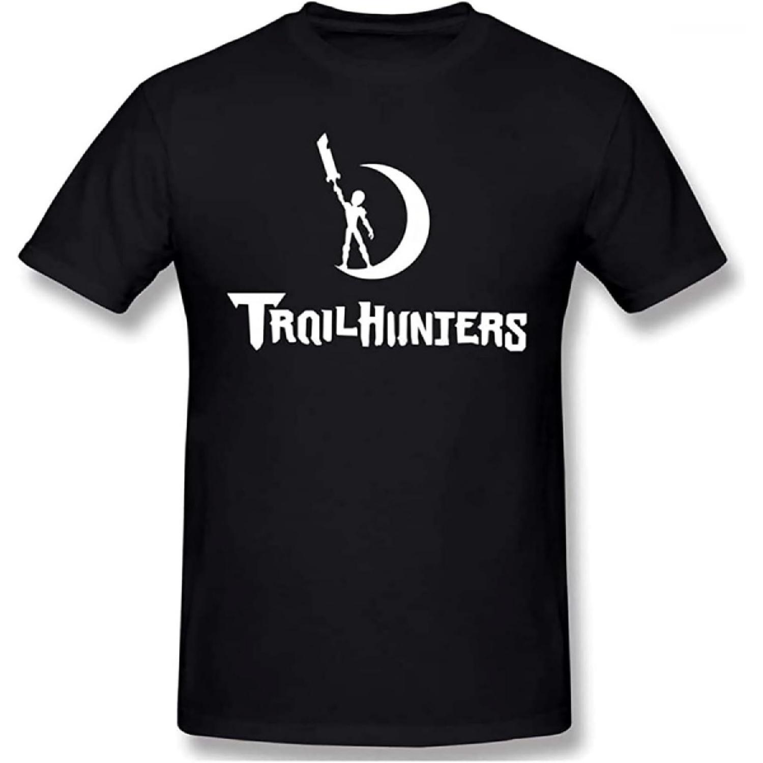 DOO MJUGG Мужские Hellmen 100% Хлопок Графический Trollhunters Крутые Оверсайз Топы Черные Футболки Черный S