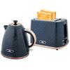 1.7L 3000W Fast Boil Kettle & 2 Slice Toaster Set, Kettle and Toaster Set with Auto Shut Off, Browning Controls, Blue