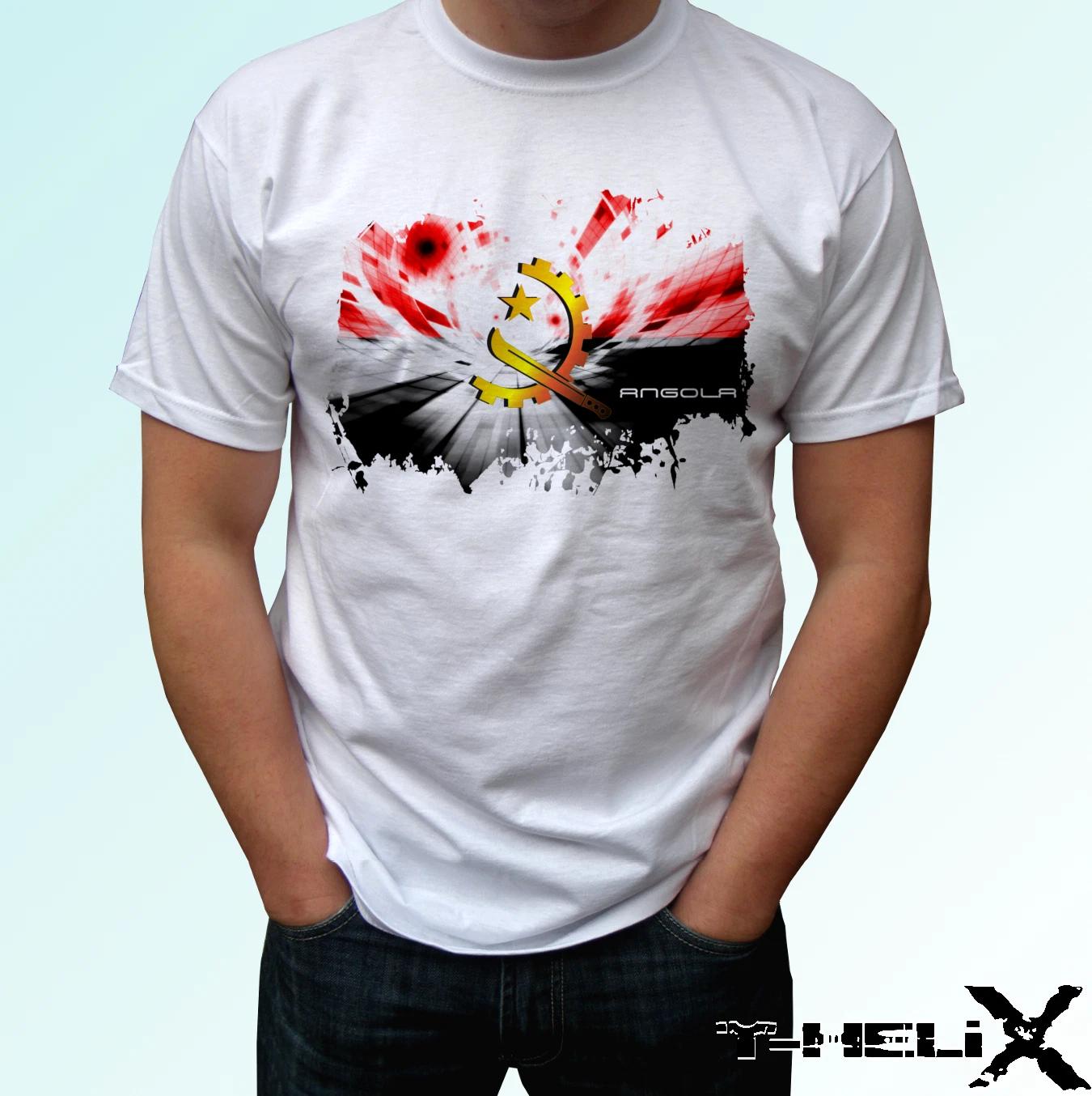 

Angola flag - white kids boys T-Shirt top tee design - s s kids baby sizes 160