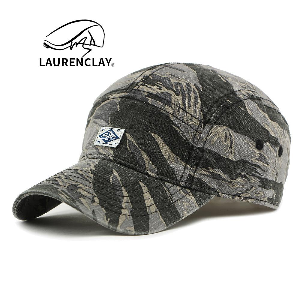 Spring new hats men's and women's camouflage baseball caps, high-quality cotton caps, outdoor mountaineering sunscreen visors