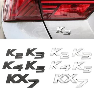 Autocollant 3D en métal pour coffre arrière de voiture, lettres K2, K3, K4, K5, KX7, accessoires de style