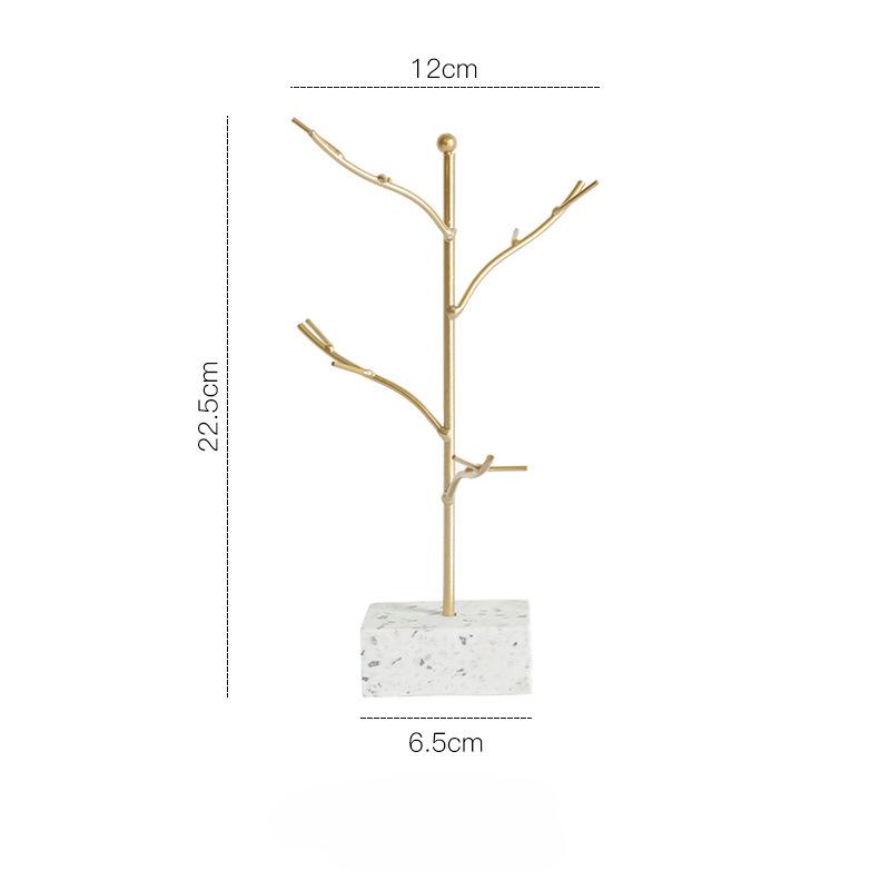 Marble Rack INS Jewelry Rack Storage Metal Crafts Home Atmosphere Decoration Desktop European Minimalist Style Ornaments