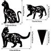 Elegant Metal Cat Decor Black Silhouette Stakes Outdoor Wall Art Modern Garden Sculpture Home Exterior