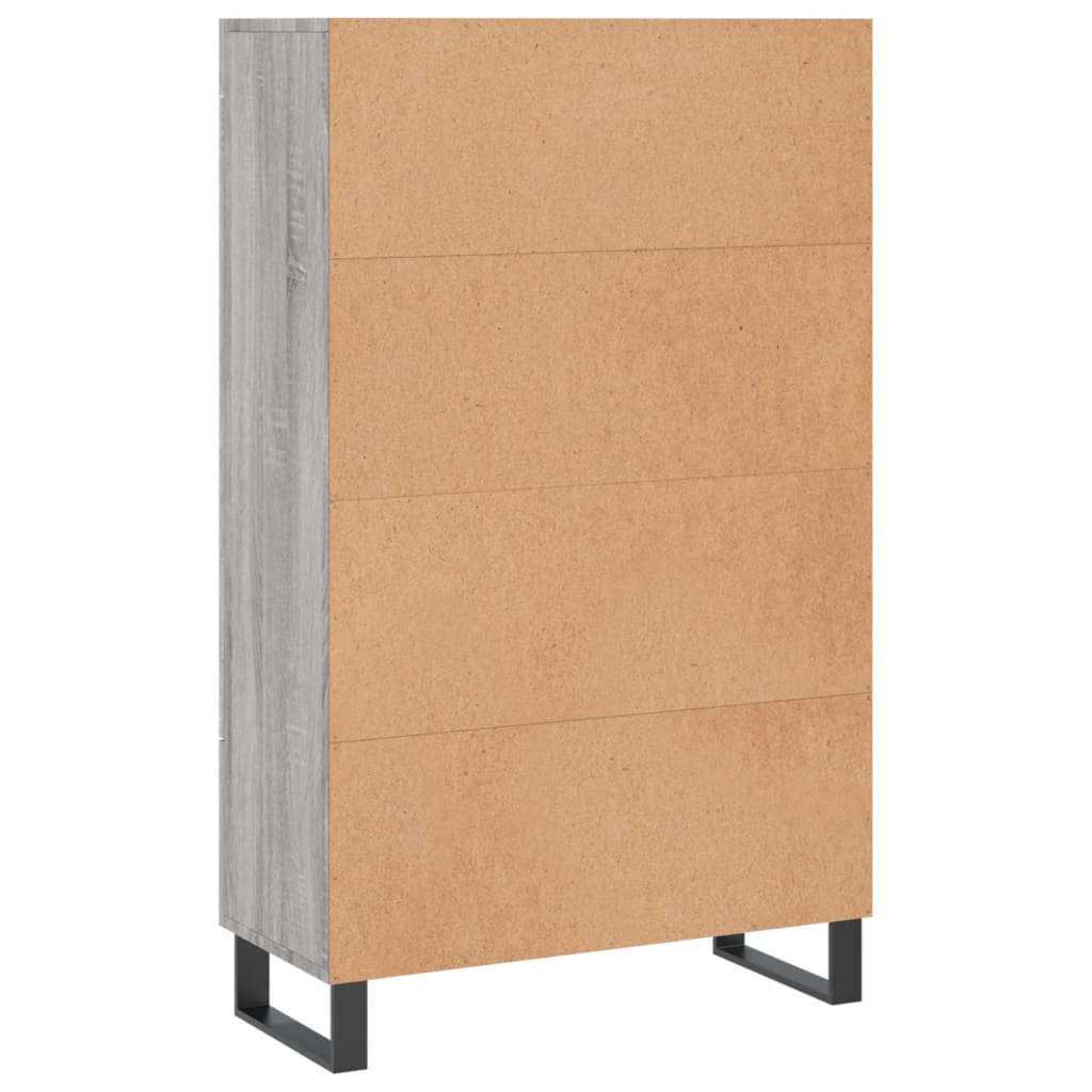 Highboard in Grey Sonoma 69.5 x 31 x 115 cm Engineered Wood