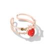 Double-Layer Zircon Love Flower Ring - Adjustable, Luxury Japanese & Korean Design