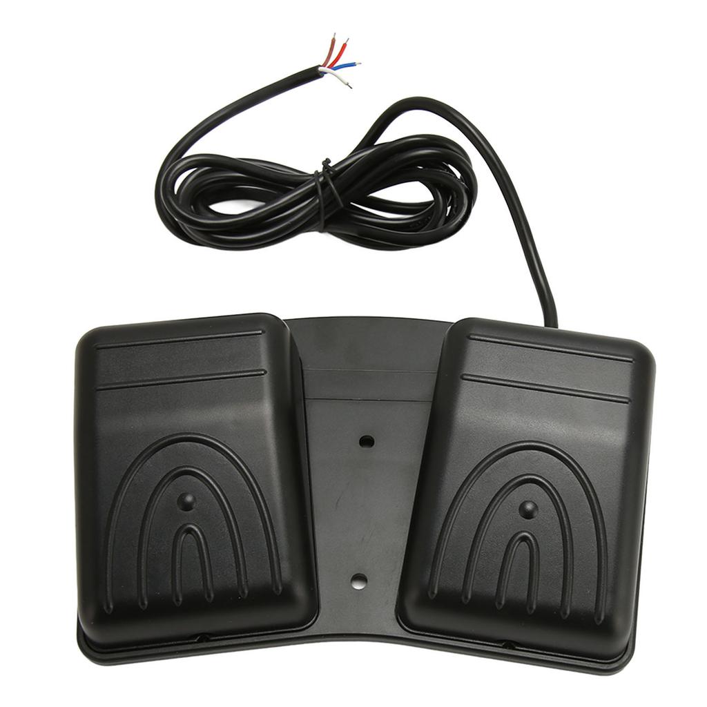 Double Foot Switch High Power Self Locking 2 Wire Foot Pedal Switch for Appliance Industrial Equipme