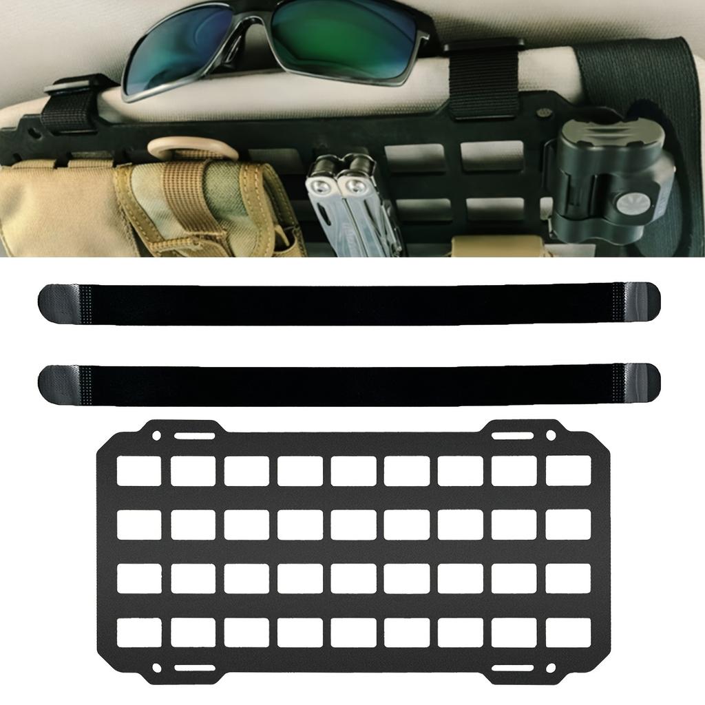 Sun Visor Organizer, Car, ABS Plastic Molle Panel, Internal Accessories, Molle Bag, EDC Tool, Car Hanging Board