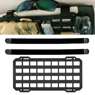 Organizér na slnečnú clonu, Auto, ABS Plastový Molle Panel, Vnútorné Príslušenstvo, Molle Taška, EDC Nástroj, Závesná Doska do Auta