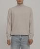 GOLDPERCENT Viscose Soft Cozy Mock Turtleneck Basic Knit (Oatmeal, Men)