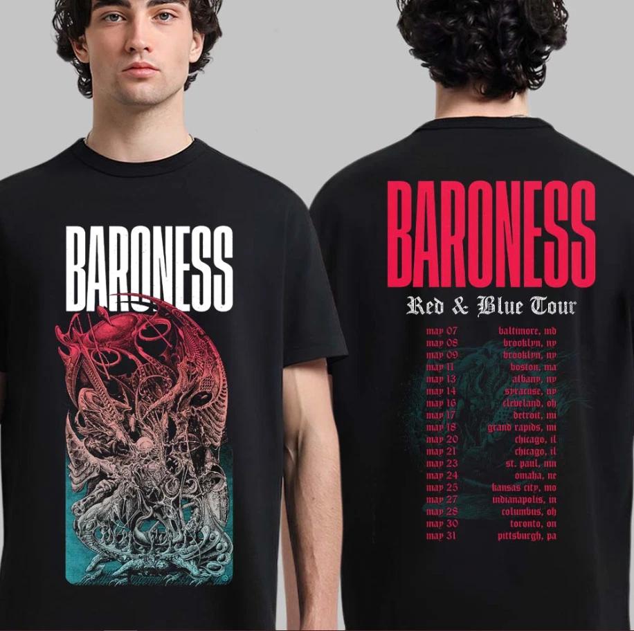 

Baroness Red and Blue Tour 2026 North American T-shirt Size S-4XL High-end Luxury Is for Both Men and Women Top Y2k S