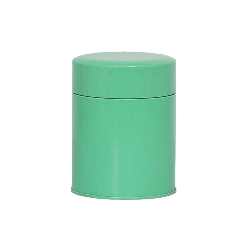 

Round Tea Jar Large Capacity Coffee Bean Storage Box Portable Tea Tin for Home&Travel Green-S