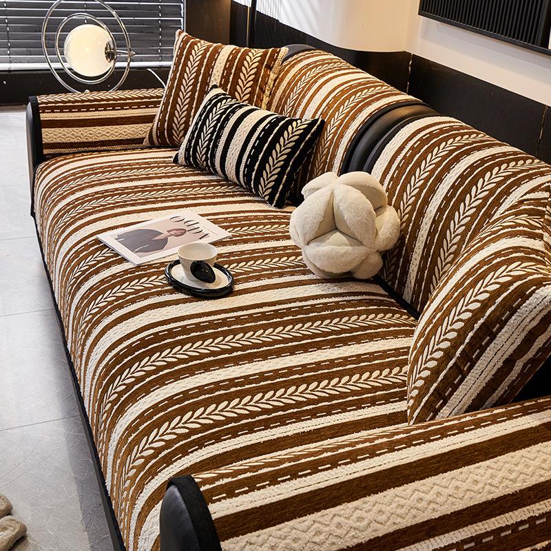 Chenille Sofa Cushion   New Four-Season Universal Sofa Cover Cover Cloth Straight Row Sofa Seat Cushion