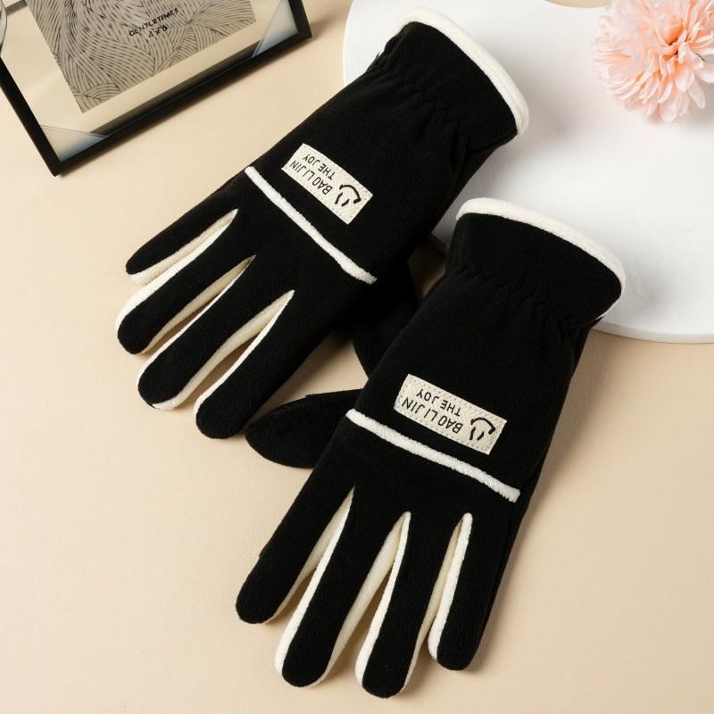 Зимові теплі флісові велосипедні рукавички: Не осипається, Плюс оксамит для чоловіків та жінок