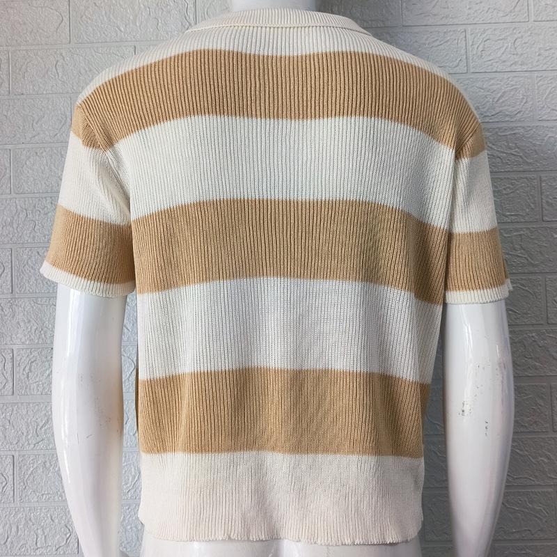 2025 New Polo Shirt Men's Color Block Short Sleeve