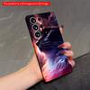 2DFlat Samsung telefon kılıfı Ateşli Kedi Portresi Telefon Kılıfı Galaxy S23 S24 S25ULTRA S26 A12 A14 A15 A16 A54 A55 için Uygulanabilir