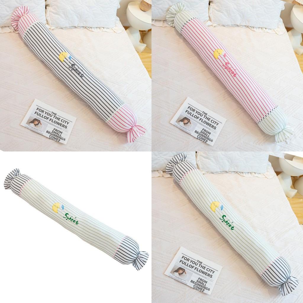 Cartoon Candy Cotton Long Pillow With Removable Cover For Girls And Boys Sleep Comfort