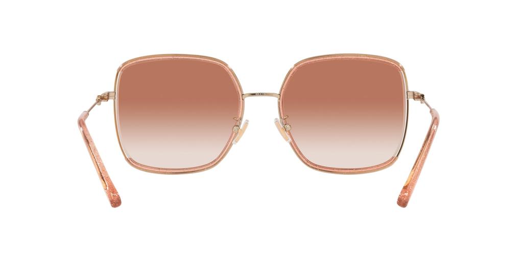 Coach Sunglasses HC7139BD Rose Gold with Pink Gradient Size 58 Glitter/Pink Lenses,