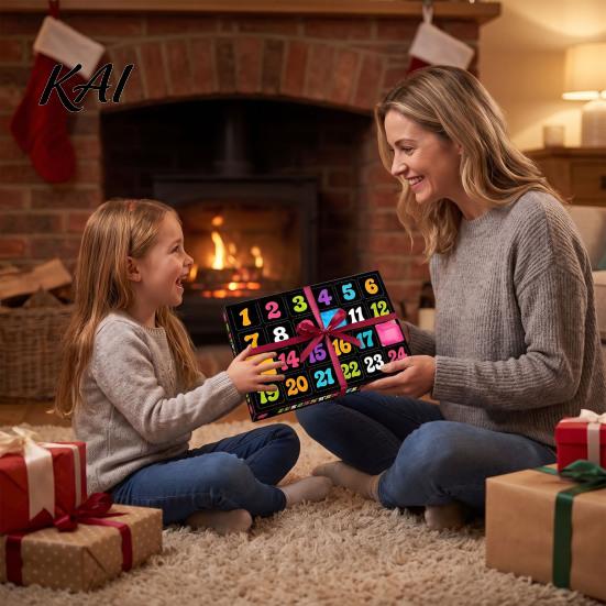 Holiday Surprise Countdown Gifts 2026 Christmas Advent Calendar Squeeze Toy, 24-Day Ice Cube with TPR Soft Fidget Figures Stress Relief Fidgets, Desk