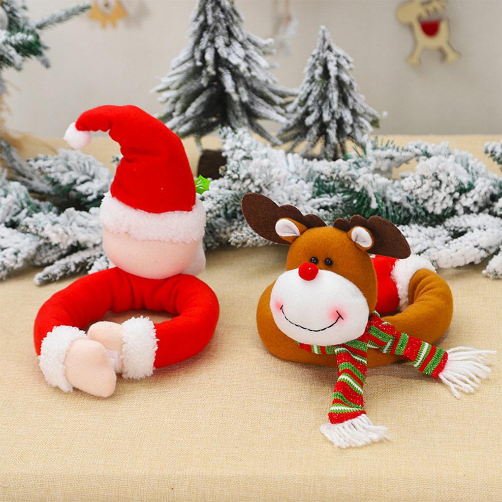 Christmas Curtain Buckle Tieback Cartoon Santa Claus Snowman Blind Cramp Ring Drape Window Decoration Navidad Restaurant