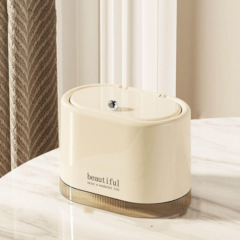 Large Capacity Desktop Garbage Bin Press Style Desktop Trash Can  Desktop Ornaments