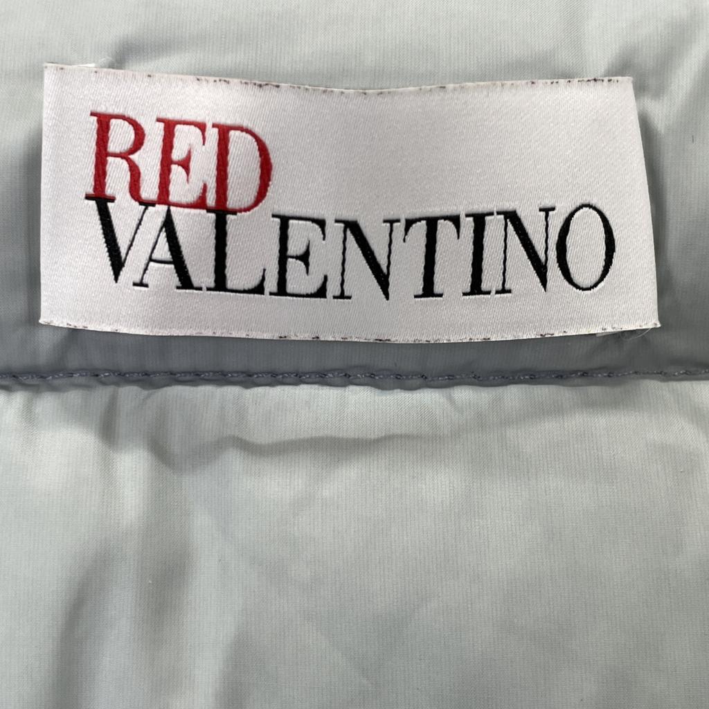 Red Valentino KR3CN00B Gray X Black Mesh Dot Short Down Jacket Jacket 40 grayUsed