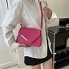 Solid Color New 2025 Autumn and Winter New Retro Simple Fashion Casual Contrasting Color Single Shoulder Oblique Span Small Square Bag