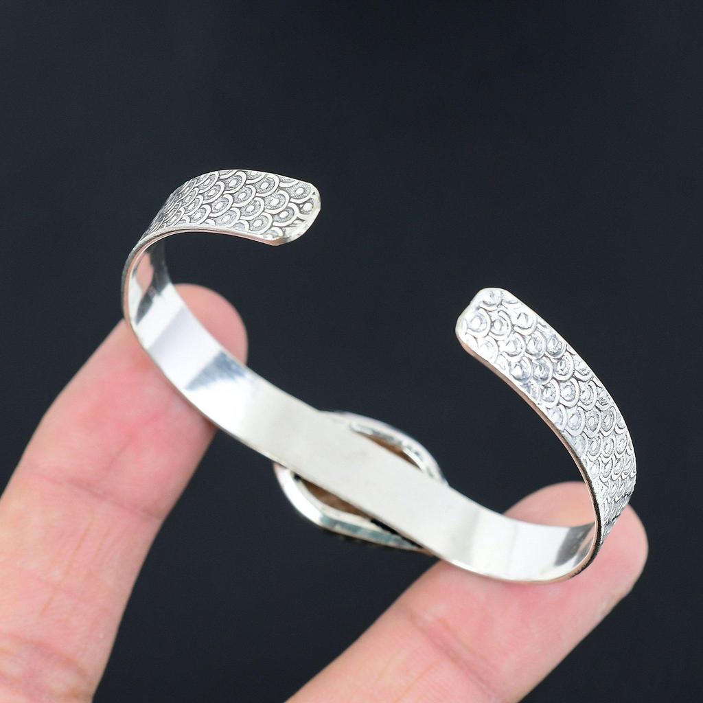 Womens Day Sale 925 Sterling Silver Natural Orange Aventurine New Bangle Jewelry