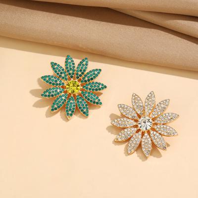 Spilla a Forma di Girasole Rotonda in Lega, Distintivo da Revers, Accessorio Versatile per Maglioni, Colletti, Cappelli, Borse, Cappotti, Sciarpe