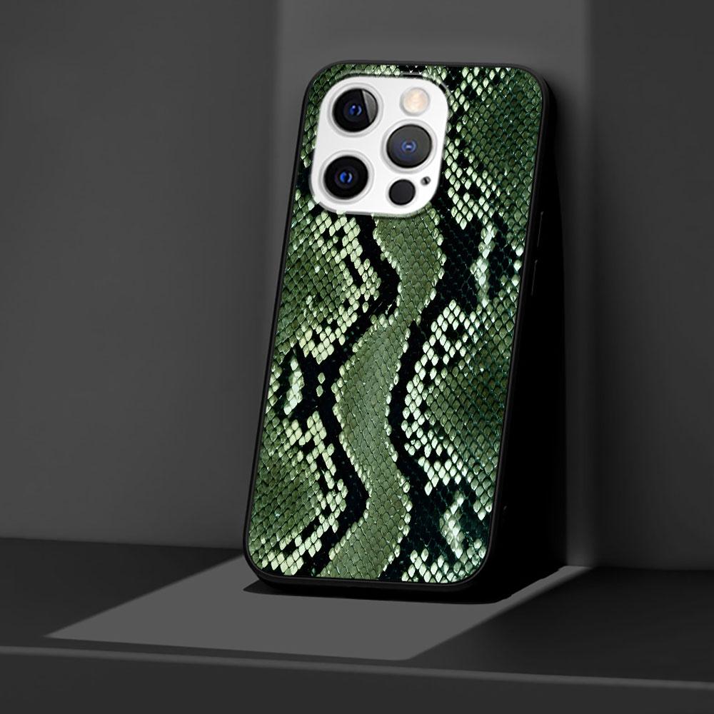 Snake Skin Case for Apple iPhone 14 11 7 SE 2020 8 X XS 13 12 Mini XR 15 Pro Max Silicone Black Soft Phone Cover