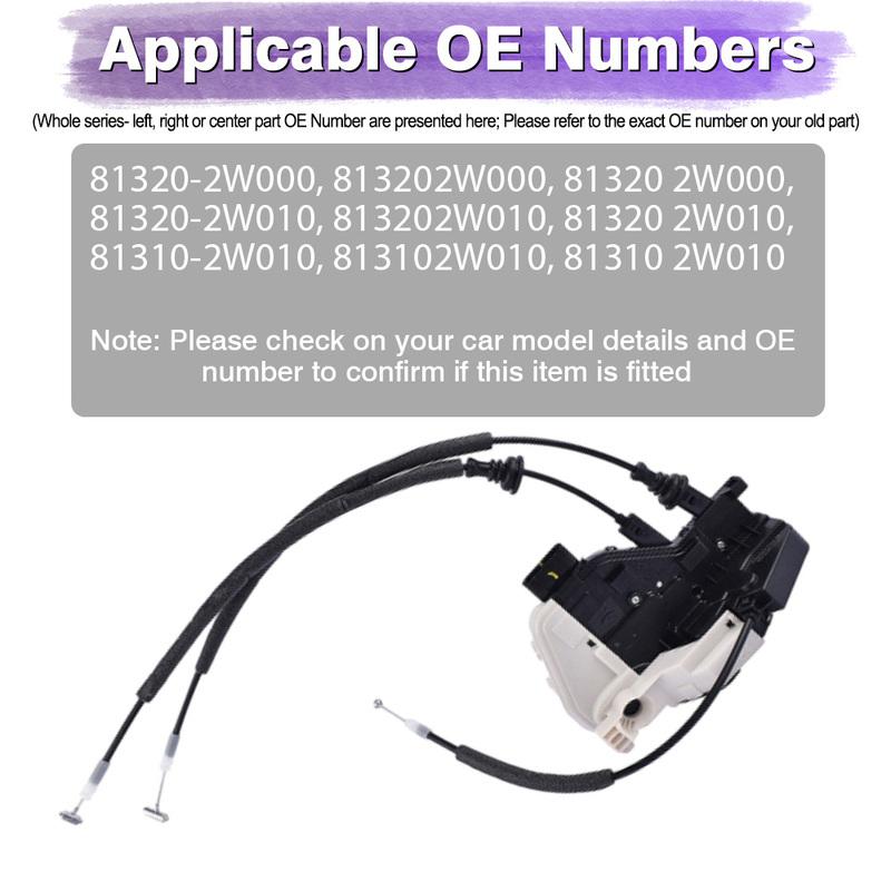 Actuator încuietoare ușă față stânga/dreapta pentru Hyundai Santa Fe 2.0L 2.4L 3.3L 2013 2014 2015 2016 2017 2018 81310-2W010 81320-2W010