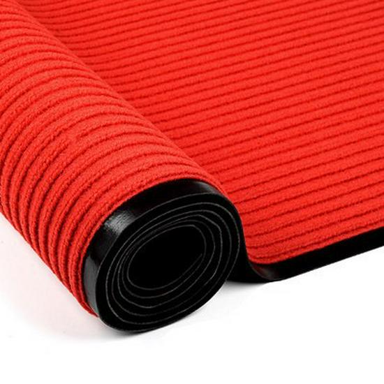 PVC Seven-Stripe Water-Absorbent Kitchen Floor Mat - Large Coverage, Non-Slip, Dirt-Resistant Entryway Carpet