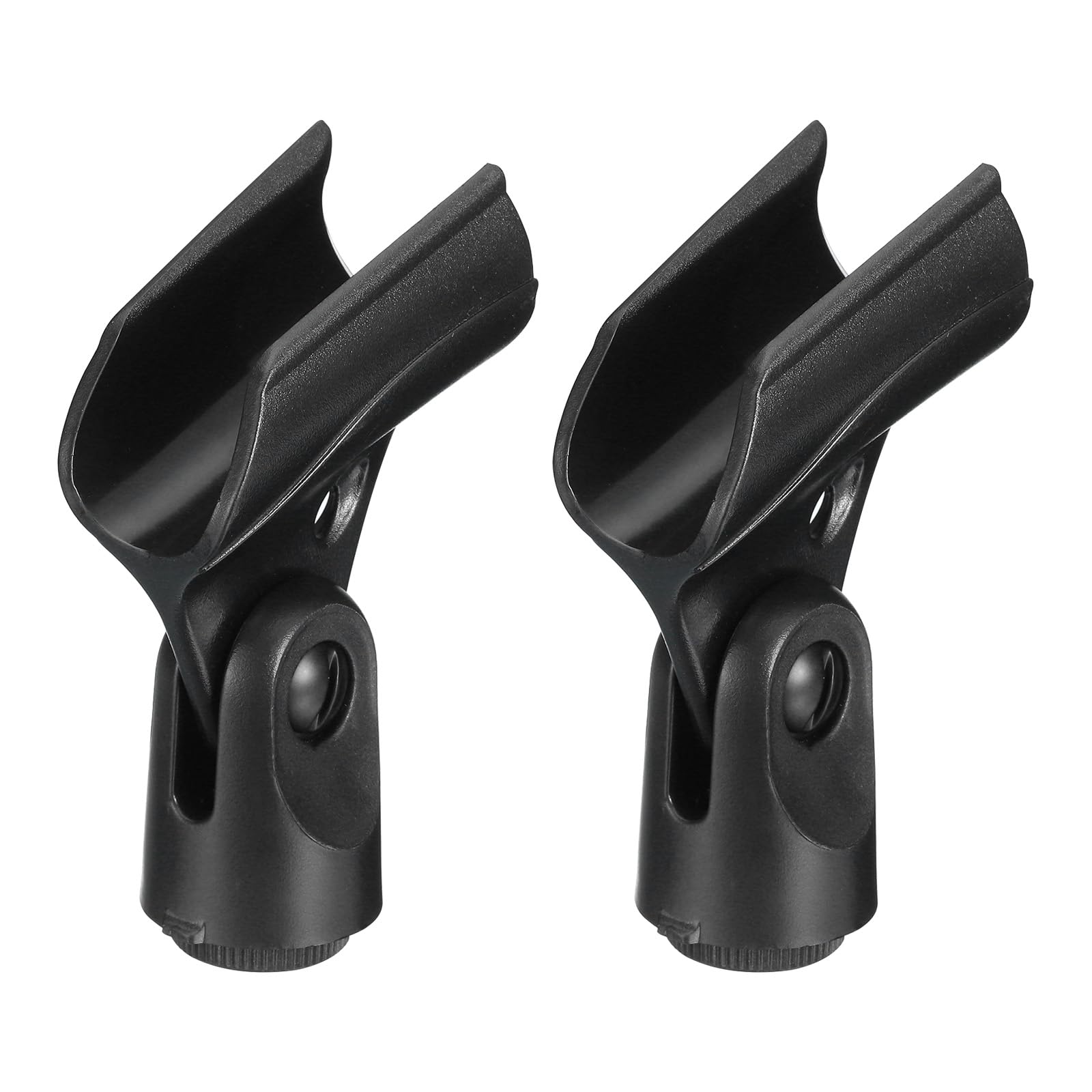 

uxcell Держатель для микрофона, В.Д.. 21мм - 33мм Пластиковый интерфейс, Клипса-держатель для микрофона с 3/8 пластиковым адаптером для петличных микрофонов, Черный, Набор из