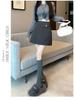 Grauer Wollmischung High-Waist A-Linien Petite Bodycon Rock - Elegante Herbst/Winter 2025 Mode