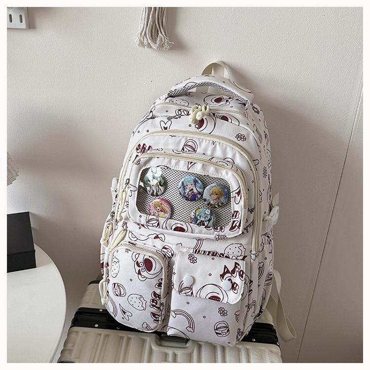 School bag high value fresh Harajuku large capacity travel back printing versatile