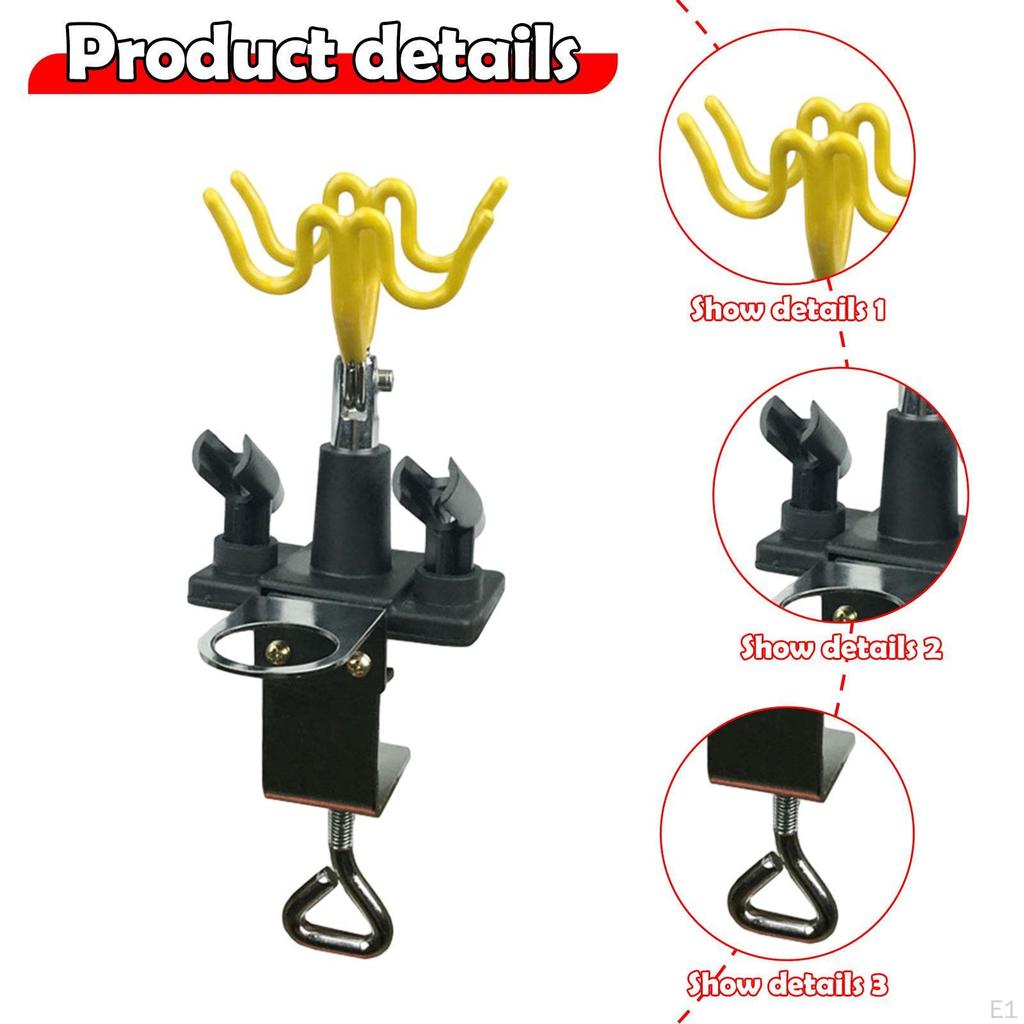 Holder Stand Sturdy Adjustable Table Edge Clamp Holds 4 Airbrushes