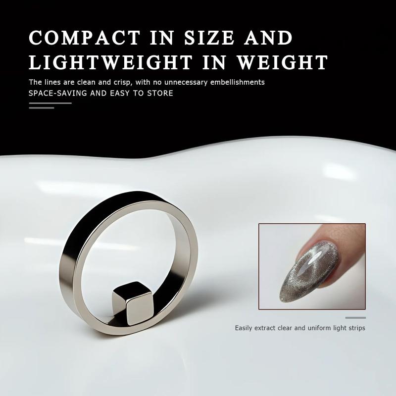 1/2Pcs Circular Cat Eye Magnet For Gel Nail Polish Ring Nail Art Magnet French Magnetic Auxiliary Tool Manicure Magnetic Tool
