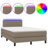 Vidaxl Letto Continentale Con Materasso, Taupe, 120X190 Cm, Tessuto