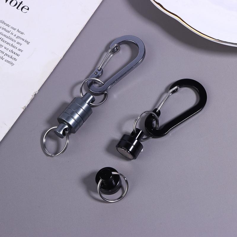 Fishing Hanging Buckle Magnetic Buckle With Keychain Carabiner Anti-Falling Fast Hanging Buckle Metal Strong Magnetic Buckle