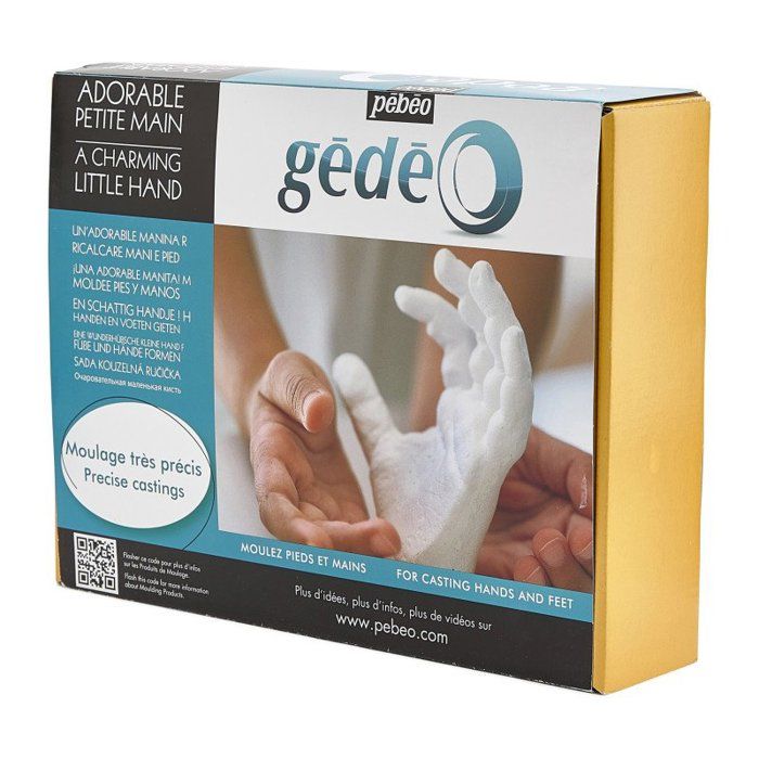 Kit Moulage Petite Main GEDEO - PEBEO - 250 grs d'alginate - 500 grs de plâtre résine - Blanc - 10 ans et plus