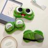Adjustable Frog Sleep Mask Plush Sleeping Aid Eye Mask Frog Blockout Light Eye Cover  Airplane