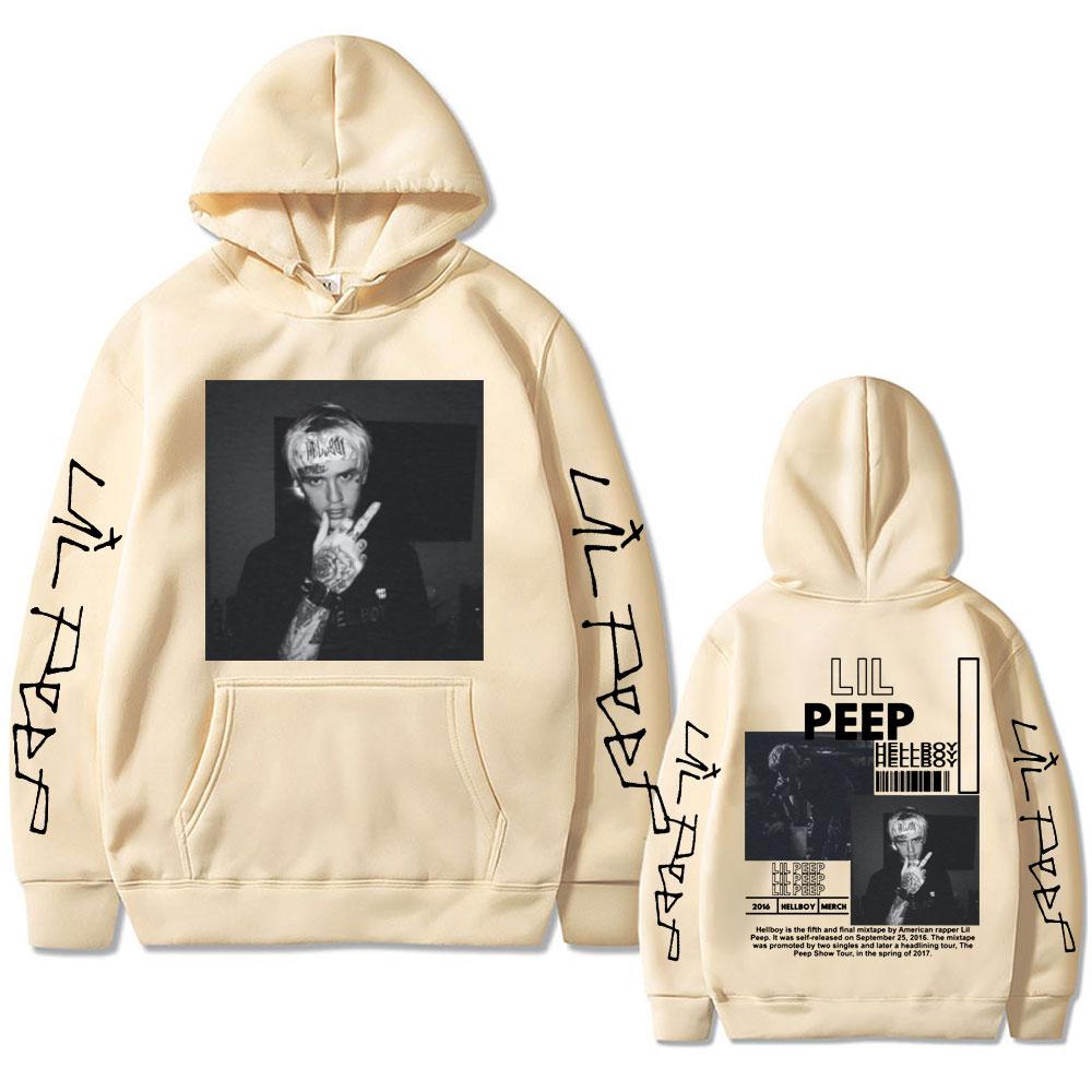 Rapper Lil Peep Hell Boy Crybaby Grafik Hoodies Herren Damen Mode Hip Hop Harajuku Sweatshirts Herren Lässig Vintage Streetwear