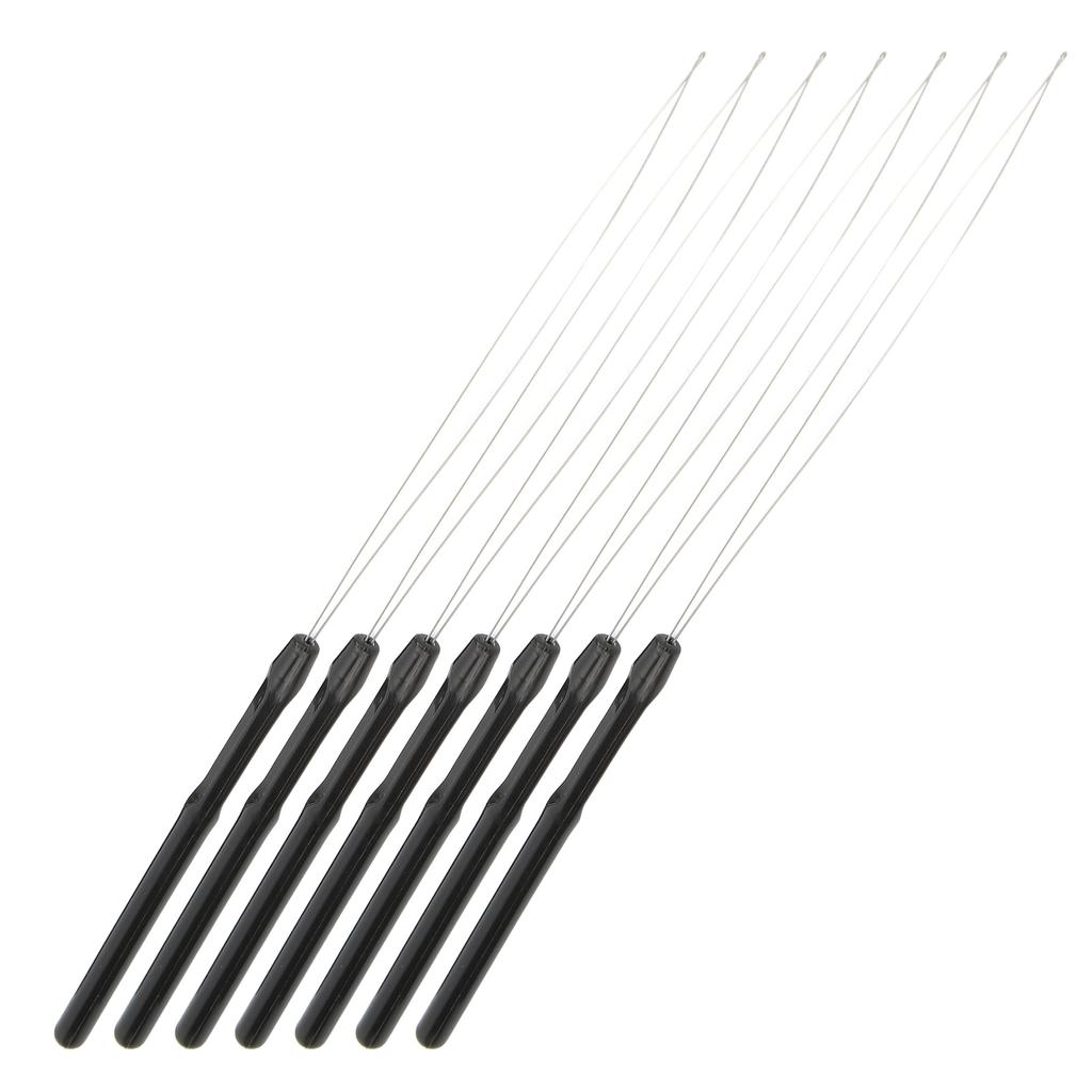 7Pcs Hair Extension Loop Needle Threader Light Weight Handy To Use Plastic Hair Extension Tools for