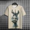 Animal T-shirt for Men 3D Printed T-shirt Casual Short Sleeved T-shirt Men's Clothing Top Shirt