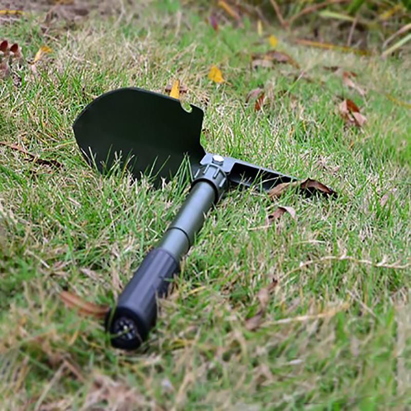 Pala Pieghevole Militare Multifunzione Pala da Pesca/Ingegnere/Campeggio/Giardinaggio Piccone di Emergenza per Auto Strumento di Sopravvivenza all'Aperto