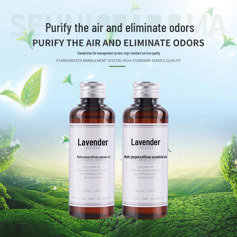 Hotel Aroma High-Concentration Lavender Diffuser Oil - Alcohol-Free, 128ml Indoor Fragrance Refill