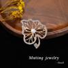 Korean Style Pearl & Diamond Leaf Brooch: Elegant Alloy Corsage Pin with Unique Design