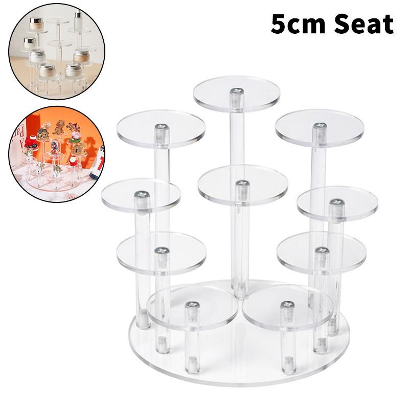 Multifunctional Acrylic Storage Display Rack With 6/8/10 Base Suitable For Displaying Small Statues Jewelry And Cosmetics