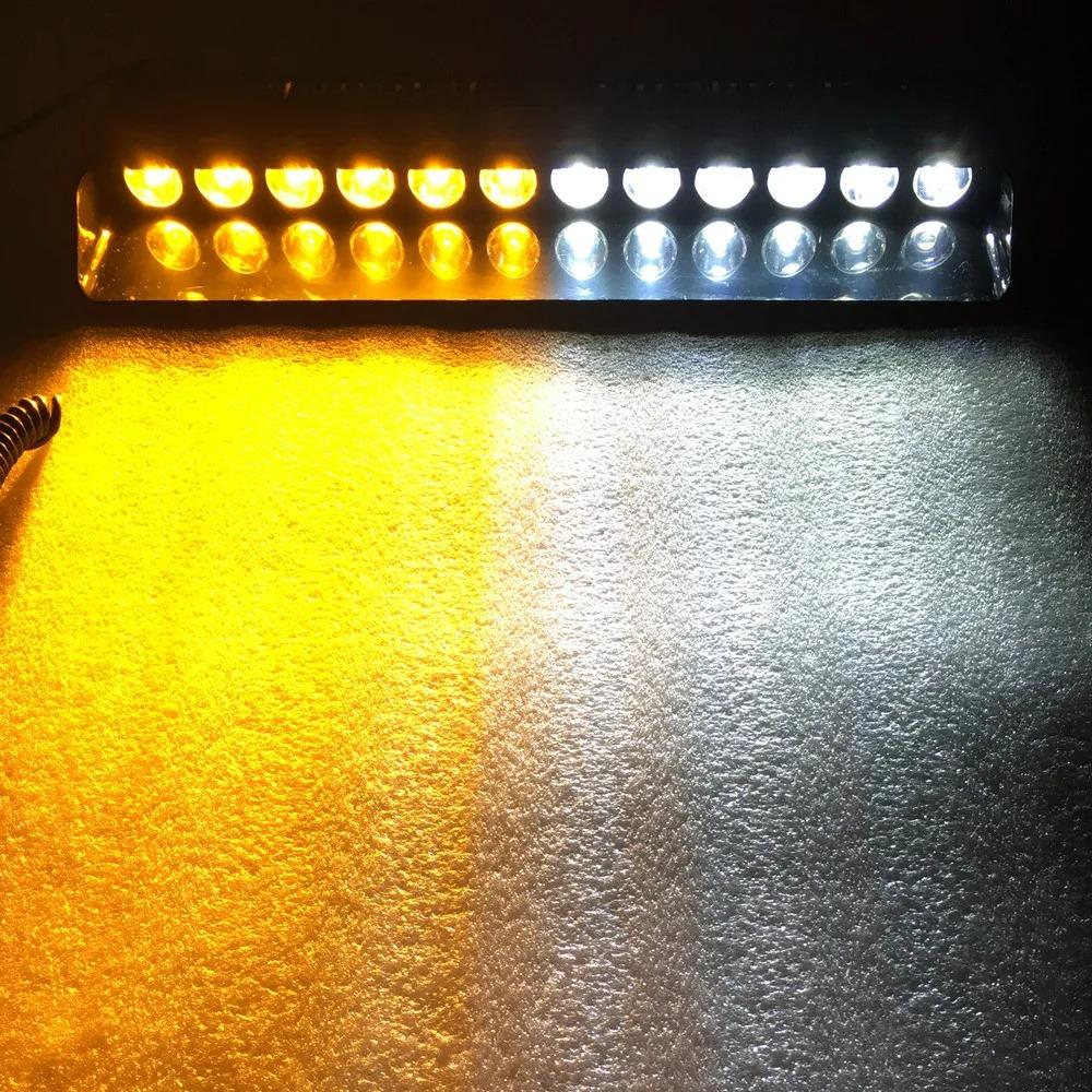 Car Strobe Flashing Windscreen Lamp 12LED Red/Blue Police Led Flasher Emergency Warning Light 12V 12W